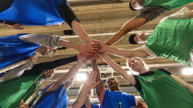 Hands together in the circle