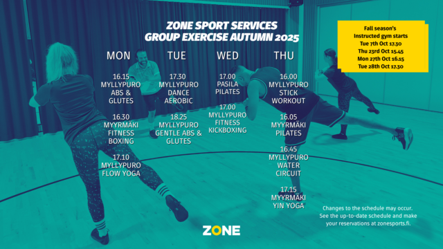 group exercise schedule